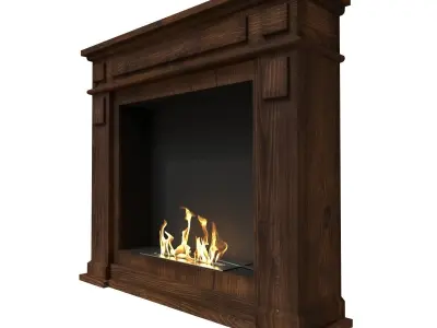 Bio Fireplace Free Standing Interior Design Low-poly 3D model
