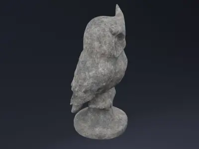 Owl Statue Low-poly 3D model purchase