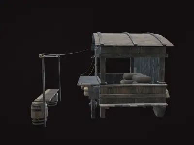 Carriage 01 Low-poly 3D model purchase