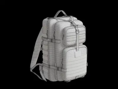 50l Size Army Backpack 3D model