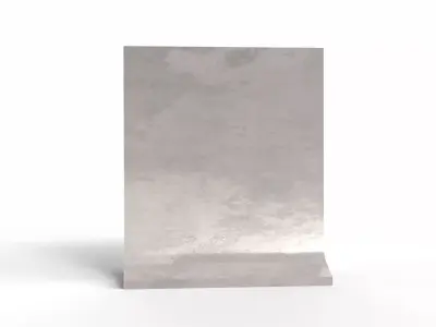 Concrete Barrier Low-poly 3D model 5