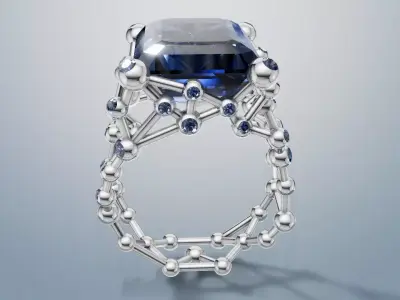 Engagement Ring 3D print model C 99 3D print model