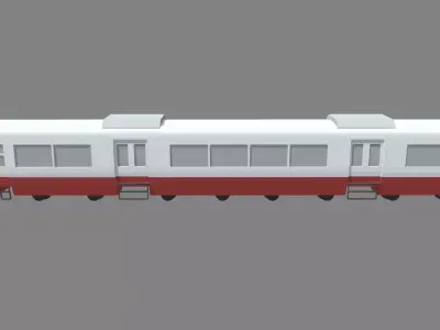 Low Poly Train 01 Low-poly 3D model