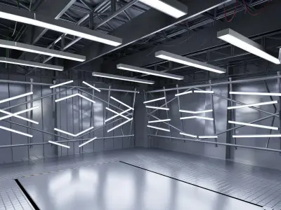 Car studio loft  Low-poly 3D model