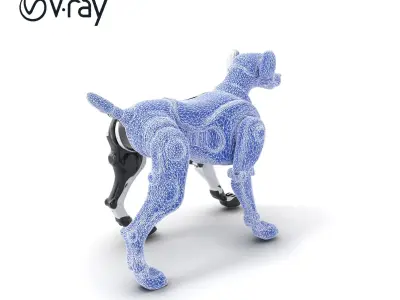 Sports Robot Dog Model Pack - Enhanced Agility and Speed Low-poly 3D model