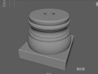 Modular Greek ionic Column for 3d print 3D print model