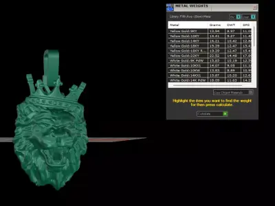 lion pendant 3D print model