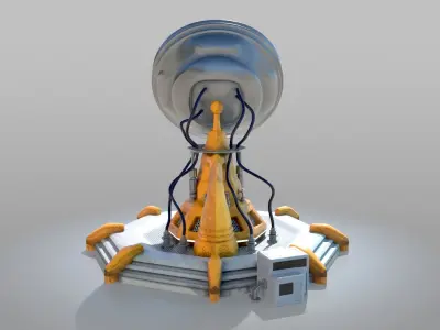 Scifi locator Low-poly 3D model