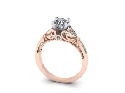 solitaire ring 3D print model