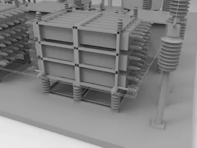 Capacitor Bank Layout 3D print model