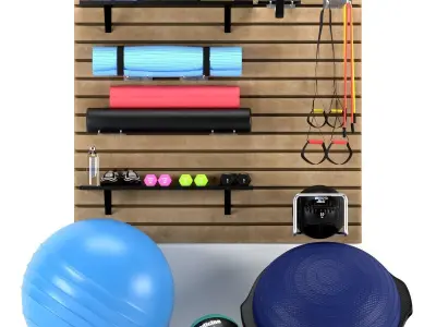 StoreWALL Deluxe Home Gym Fitness Low-poly 3D model