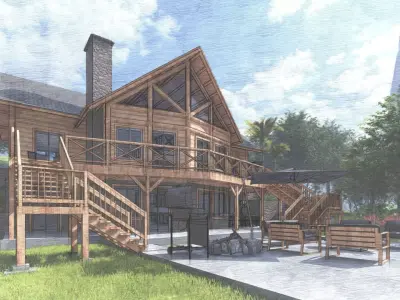 LOG HOUSE 3D model buy