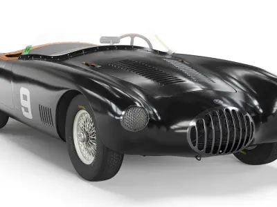 Sports Car Osca Black 3D model