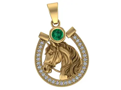 Horse Necklace New 3D print model