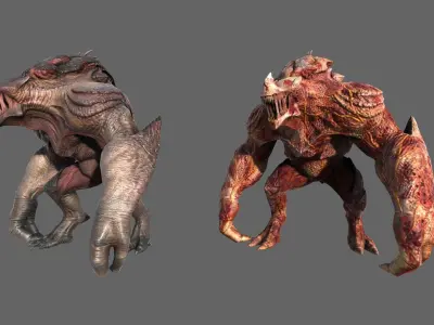 Alien Beast Low-poly 3D model