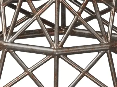 Rusty Steel Dome Structure 3D model