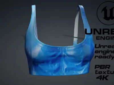 blue top PBR 4k  Low-poly 3D model