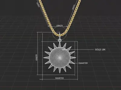 Golden Solaris Pendant 3D print model