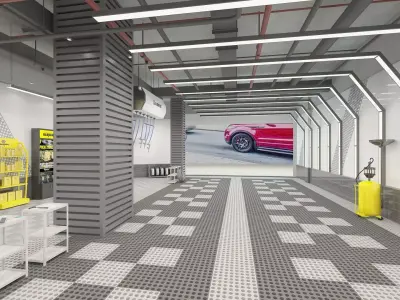 Car Service 3D model