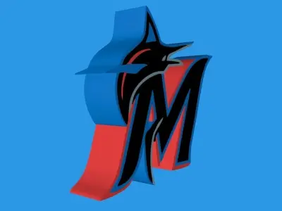 Miami Marlins Team Logo 3D model