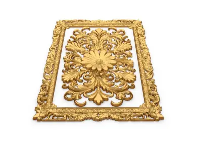 classical door decor 01 3D model
