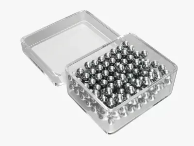 Air pistol bullet box open 3D model