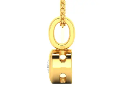 Women Pendant 3DM STL OBJ FBX Render Details 3D print model 12