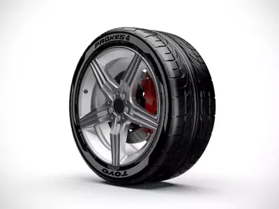 Wheel v2 3D model
