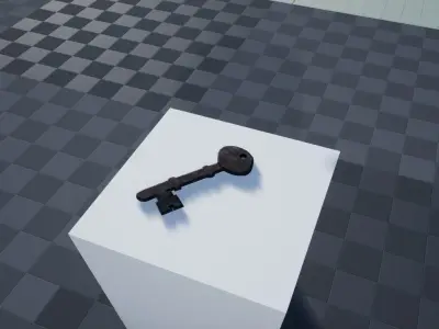 InteractiveDoorBPV01 UE4 Low-poly 3D model