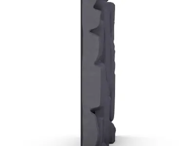Primitive Rock Wall Segment 3D model