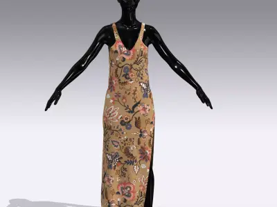  Woman Cloth Dress Low-poly 3D model purchase