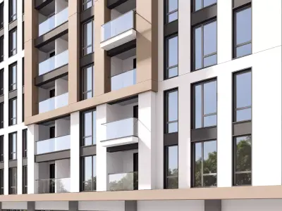 residential building Low-poly 3D model