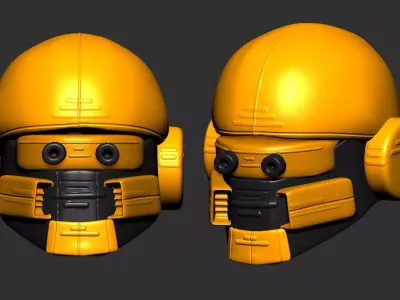 helmet high poly sculpt 3d printable ver 7 3D model 3D model 47