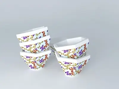 bowls set of four Free 3D model