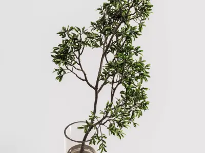 plants bouquet vase 59 3D model