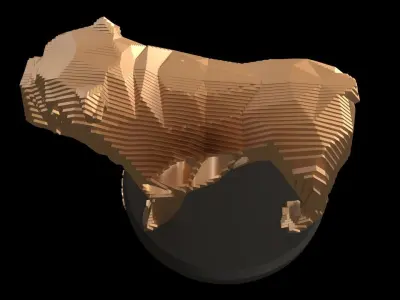 Parametric V Old Bulldog Low-poly 3D model