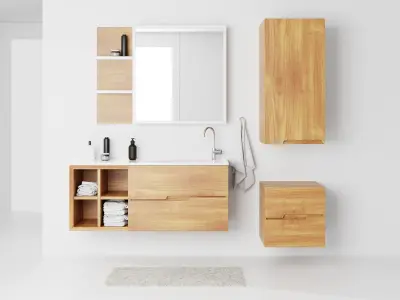 Bathroom Furniture Set 3D model