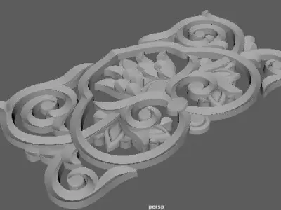 Central decor ornament for furniture 3D model 563