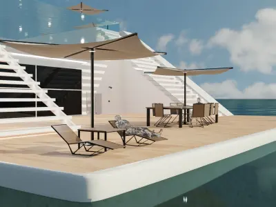 Mega Yacht -Vortex- 3D model