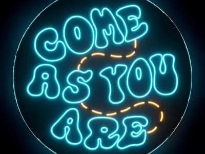 Come As You Are Neon Sign 3D model purchase