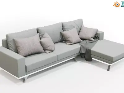 Modern Minimalist Living Area Couch sofa for Interior Design 3D model