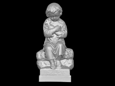 Old Funeral Sculpture Statue 3D print model purchase