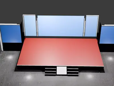 Event Stage with LEd Wall Free low-poly 3D model