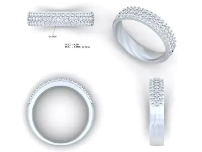 Luxury diamond ring  3D  3D print model