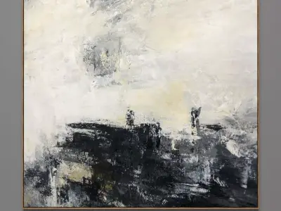 Plaster two square photo frames 21 Low-poly 3D model