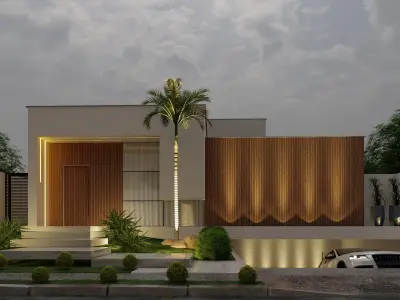 CASA MODERNA TERREA 3D model