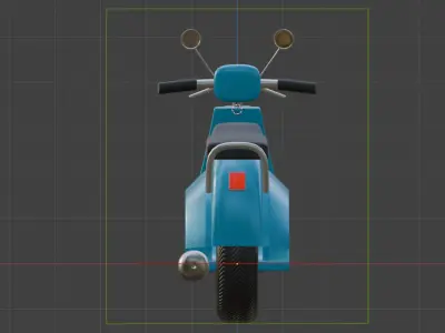 Stylized Cartoon Bike low poly Low-poly 3D model