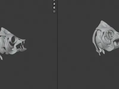 fish bone url khajo Low-poly 3D model