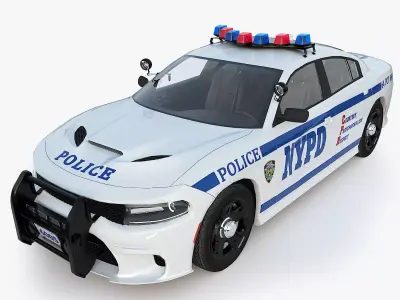 Police car Dodge Charger New York  Department NYPD Low-poly 3D model