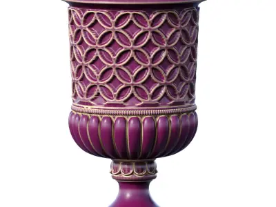 Decorative Luxury Artdeco Floor Vase Urn Pot  3D model